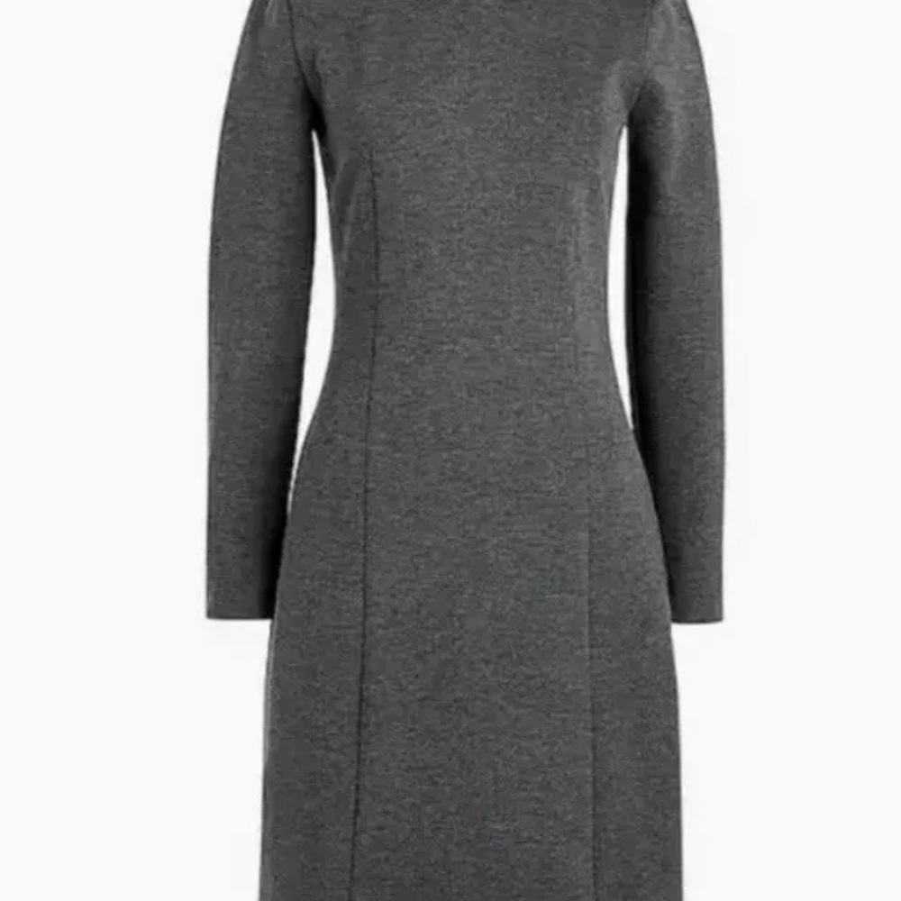 J Crew Charcoal Gray Knit Ponte Dress Sz 24 NWT